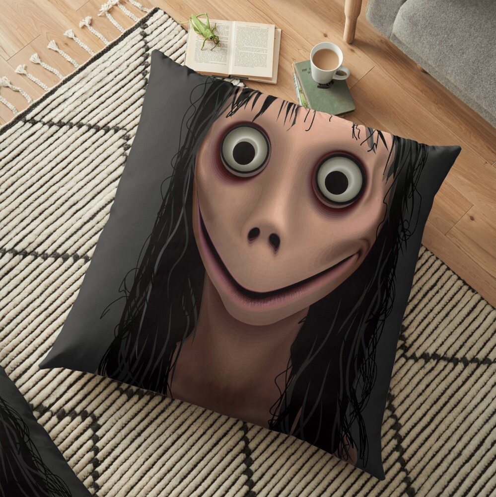 Momo. Demon of Whatsapp. Floor Pillow