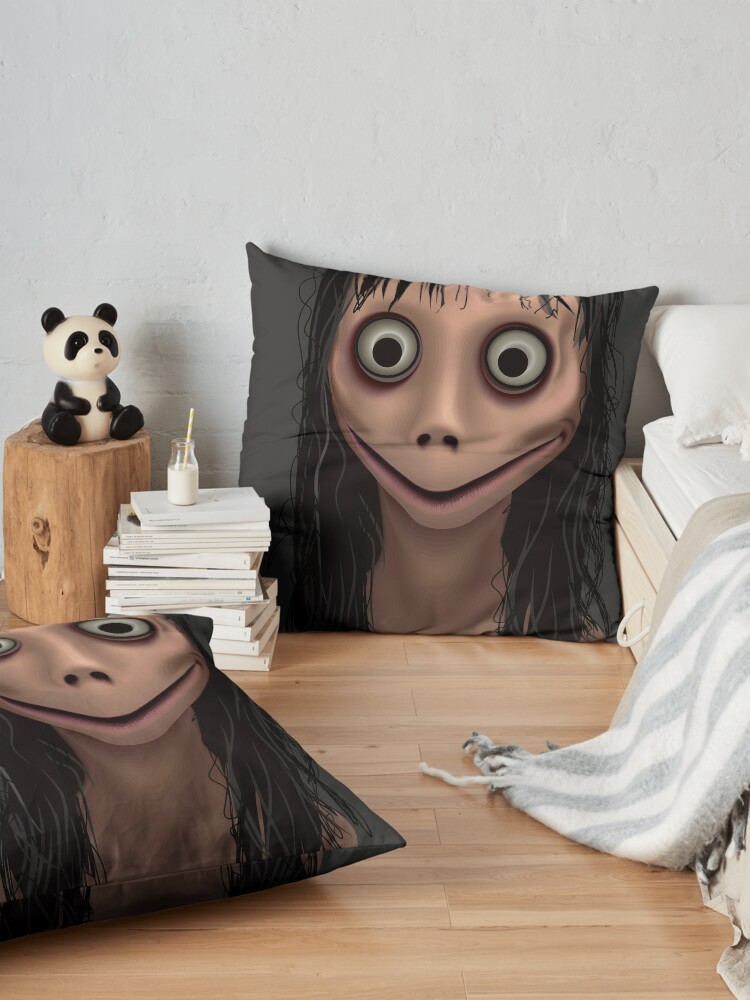 Alternate view of Momo. Demon of Whatsapp. Floor Pillow