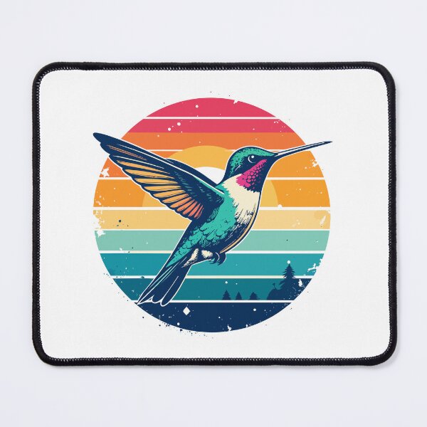 Item preview, Hummingbird With Sunset Birdwatching Hummingbird Gear Tri-blend T-Shirt Design designed and sold by Alphatheard.