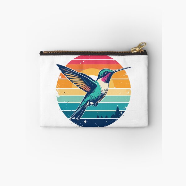 Item preview, Hummingbird With Sunset Birdwatching Hummingbird Gear Tri-blend T-Shirt Design designed and sold by Alphatheard.