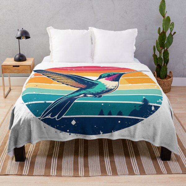 Item preview, Hummingbird With Sunset Birdwatching Hummingbird Gear Tri-blend T-Shirt Design designed and sold by Alphatheard.