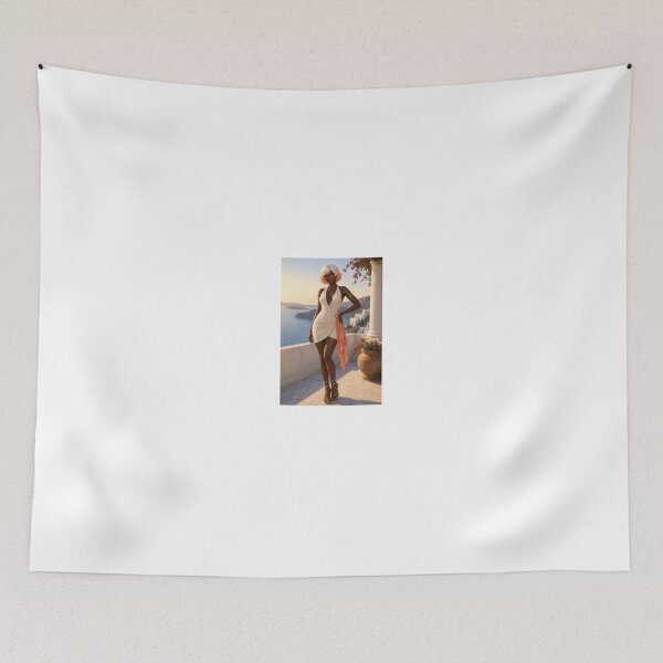 Item preview, Woman in White Grecian Dress by Mediterranean Sea designed and sold by CathryneDelamort.