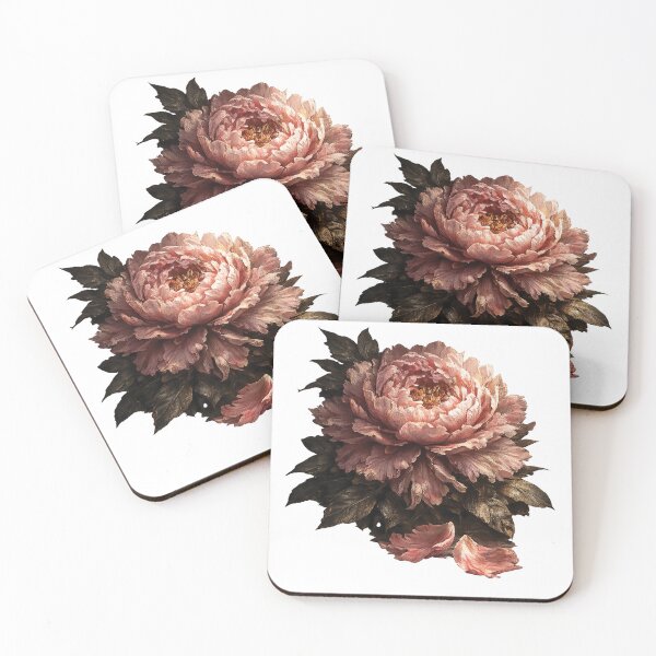 Item preview, Vintage Dark Peony Moody Pink Gothic Botanical Art designed and sold by WERSY.