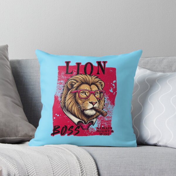 Item preview, Lion Boss Design – Funny Lion with Cigar Mafia Style Badass Animal Gift designed and sold by PixelsPaws.