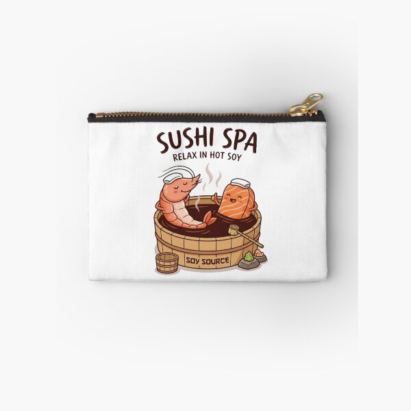 Item preview, Relax In Hot Soy - Cute Sushi Onsen Tee designed and sold by HikuShop.