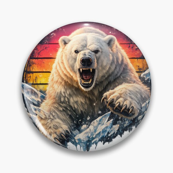 Item preview, Polar Bear, Retro style designed and sold by RisingWolfStudio.
