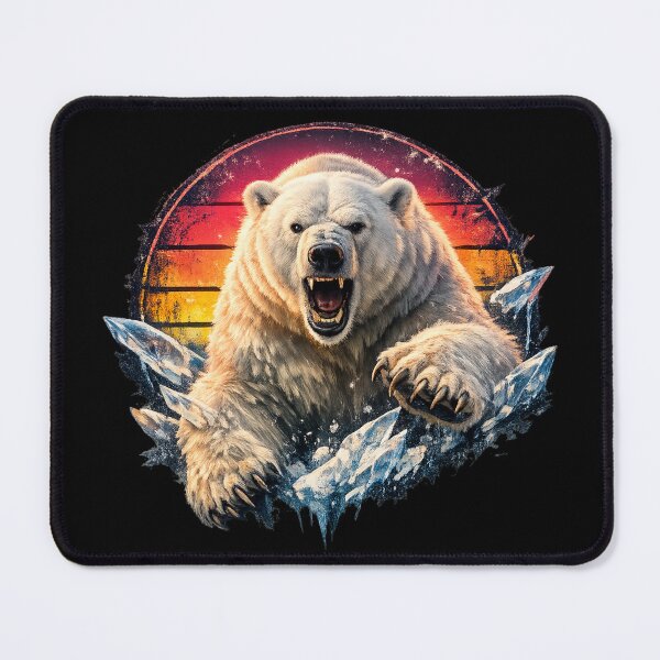 Item preview, Polar Bear, Retro style designed and sold by RisingWolfStudio.