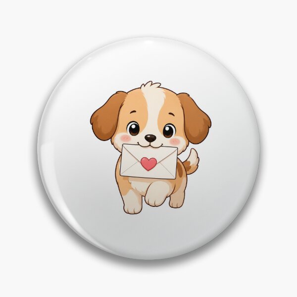 Item preview, Cute Puppy Delivering Love Letter Kawaii Cartoon Mail Design designed and sold by Seculinator.