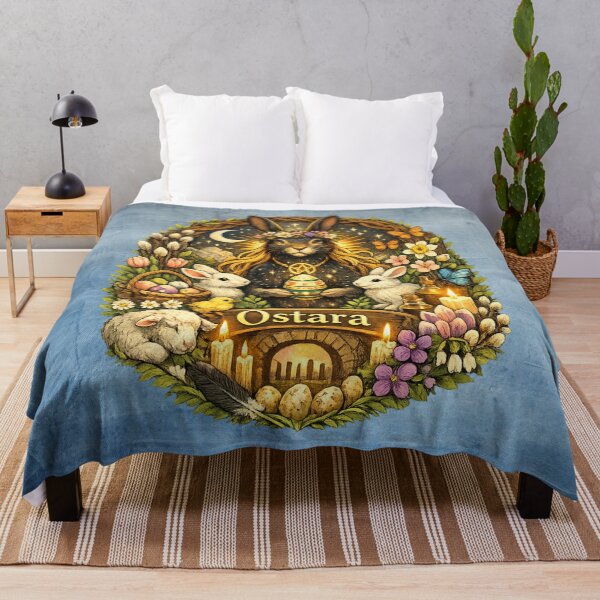 Item preview, Spring Equinox Rabbit – Ostara Wreath Design designed and sold by MysticOzzy.