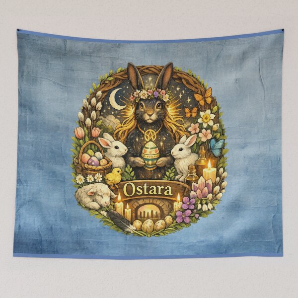 Item preview, Spring Equinox Rabbit – Ostara Wreath Design designed and sold by MysticOzzy.