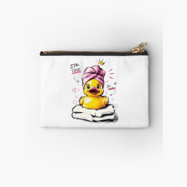 Item preview, Spa Time Cute Rubber Duck with Towel Turban – Hand-Drawn Art designed and sold by RamyGallery.