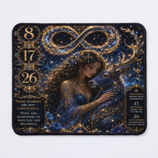 Item preview, Infinity Symbol Angel Numbers Fantasy Stag Art designed and sold by BulletKitty82.