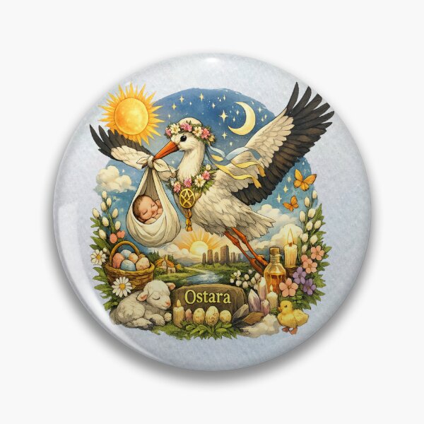 Item preview, Ostara Spring Equinox – Stork of Renewal & New Beginnings designed and sold by MysticOzzy.