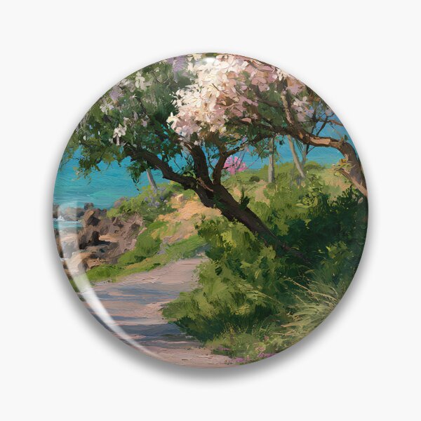 Item preview, Hawaiian Tropical Beach Path with Flowering Tree and Turquoise Ocean v3 designed and sold by daila70.