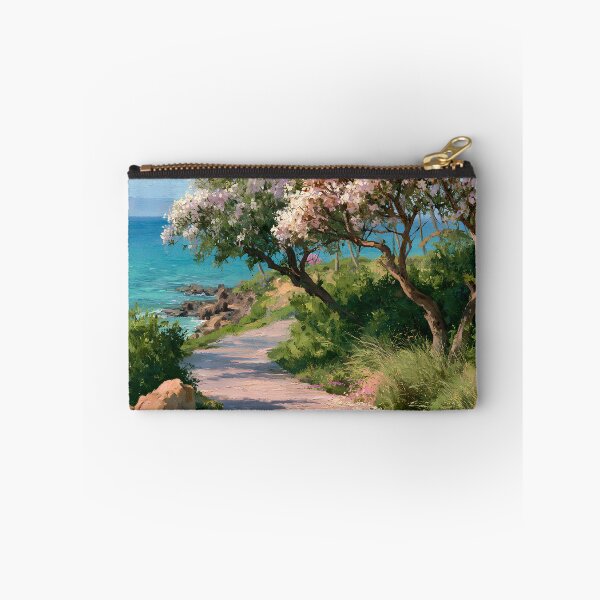 Item preview, Hawaiian Tropical Beach Path with Flowering Tree and Turquoise Ocean v3 designed and sold by daila70.