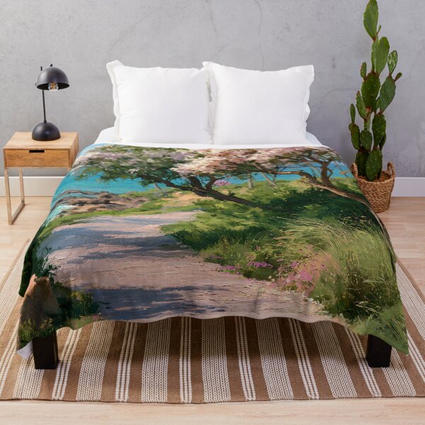 Item preview, Hawaiian Tropical Beach Path with Flowering Tree and Turquoise Ocean v3 designed and sold by daila70.