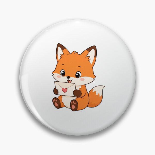 Item preview, Cute Fox Reading Love Letter Kawaii Cartoon Happy Mail Design designed and sold by Seculinator.