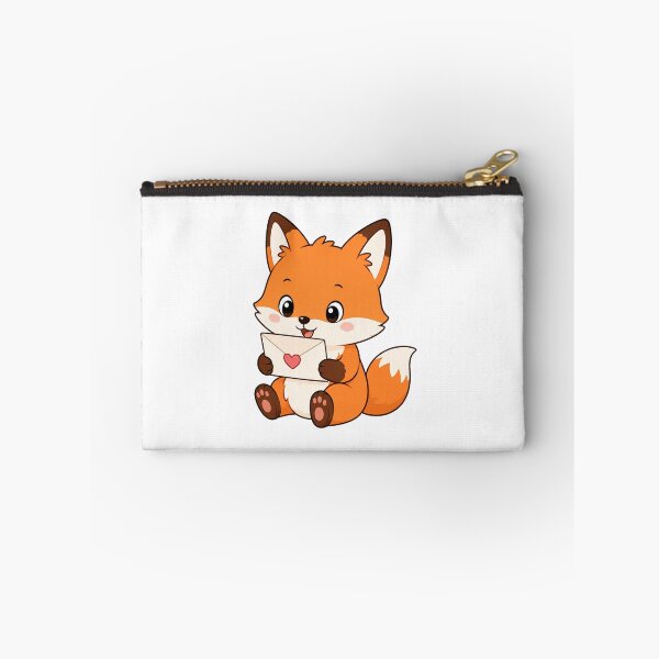 Item preview, Cute Fox Reading Love Letter Kawaii Cartoon Happy Mail Design designed and sold by Seculinator.