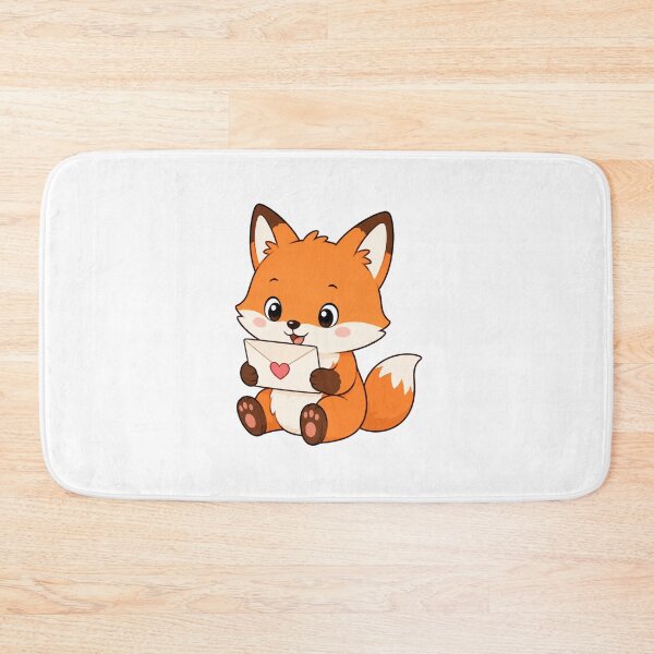 Item preview, Cute Fox Reading Love Letter Kawaii Cartoon Happy Mail Design designed and sold by Seculinator.