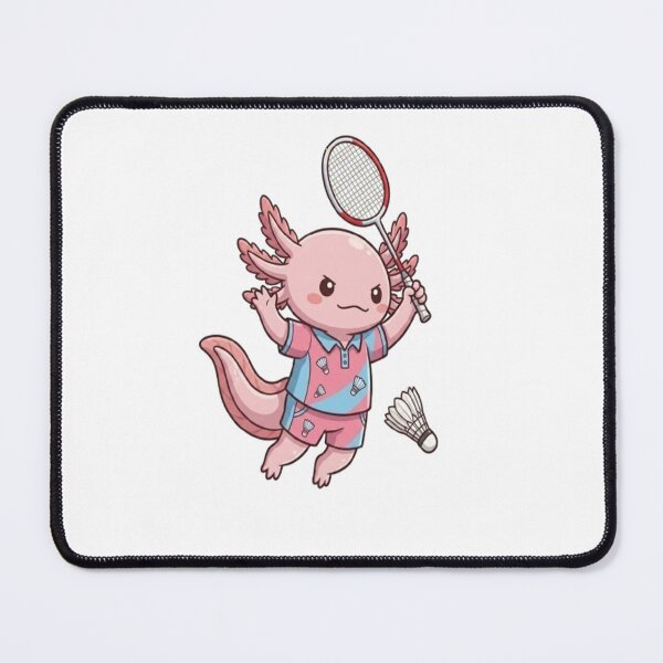 Item preview, Cute Axolotl Playing Badminton designed and sold by Ella_Sketch.