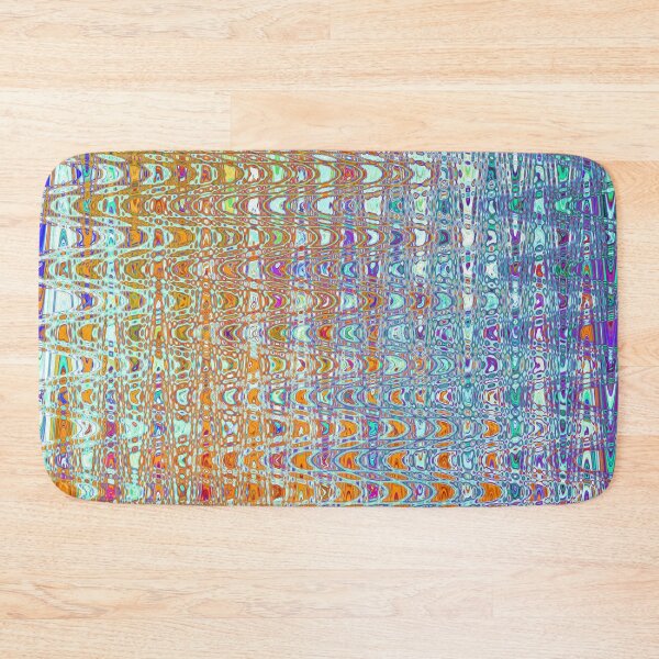 Item preview, Abstract Orange and White Retro Boomerang Waves designed and sold by myrubiogarden.