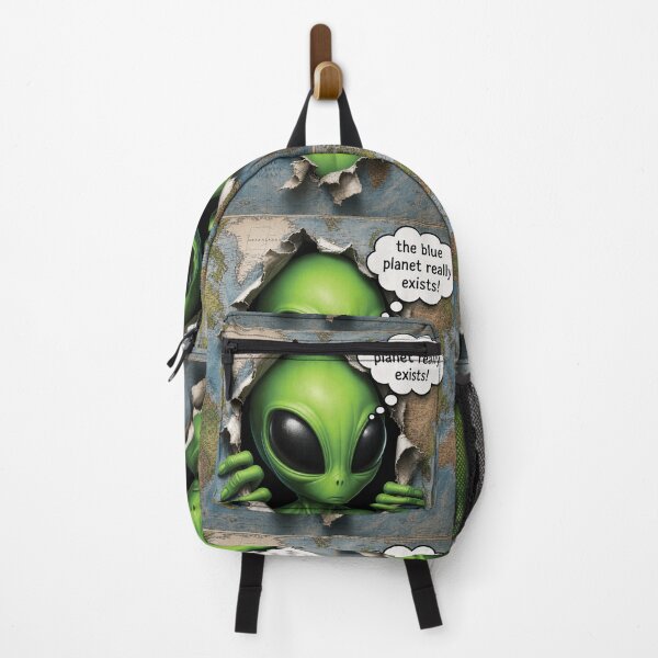 Item preview, Alien Peeking Through Ripped Earth Map designed and sold by cameleon style.