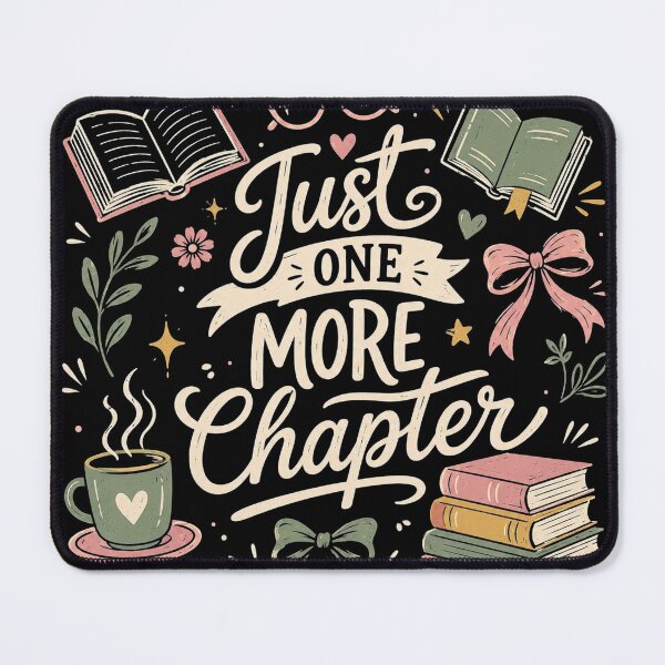 Item preview, Just One More Chapter, Book Lover, Books and Coffee, Floral Bookish, Book Club, Reader designed and sold by Sprinkle12345.