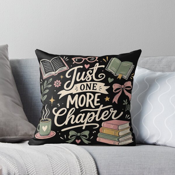 Item preview, Just One More Chapter, Book Lover, Books and Coffee, Floral Bookish, Book Club, Reader  designed and sold by Sprinkle12345.