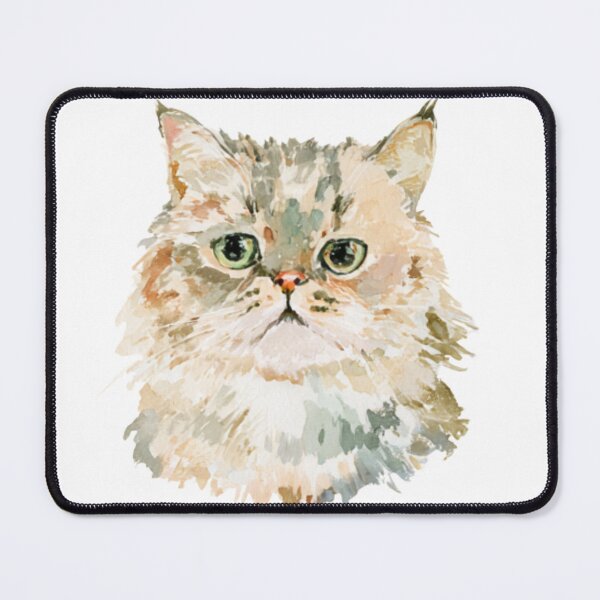Item preview, Watercolor Persian Cat Portrait | Cute Fluffy Kitty Illustration designed and sold by bubulaladesigns.