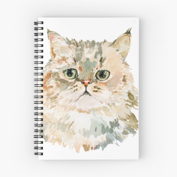 Item preview, Watercolor Persian Cat Portrait | Cute Fluffy Kitty Illustration designed and sold by bubulaladesigns.