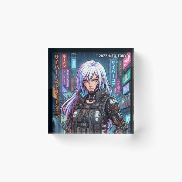 Item preview, Cyberpunk Rebel Neo Tokyo Dark Manga Cyborg Girl designed and sold by DigitalArtx-com.