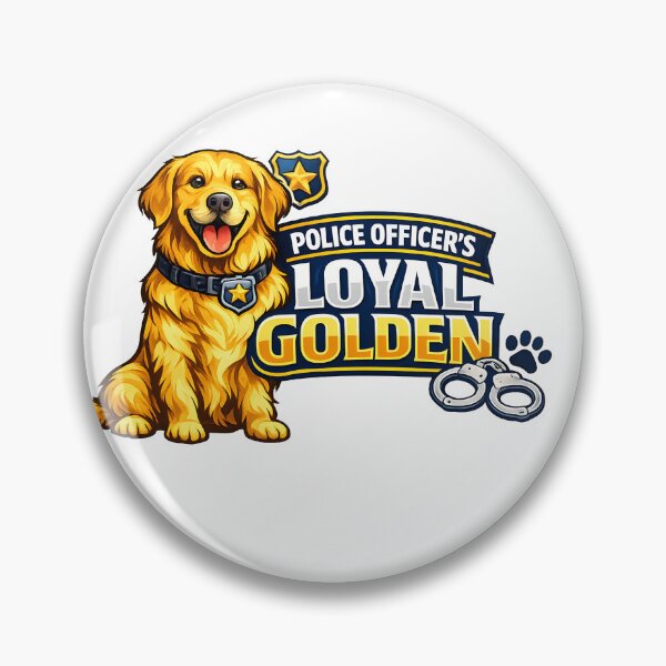 Item preview, Police Officer's Loyal Golden Retriever K9 Design designed and sold by Sahil Randhawa.