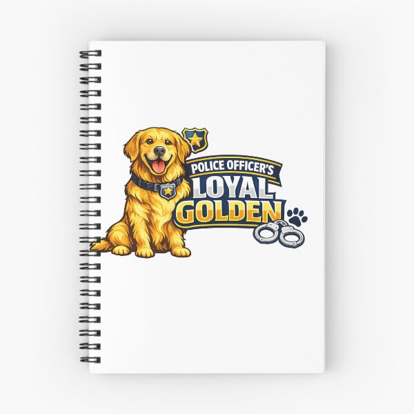 Item preview, Police Officer's Loyal Golden Retriever K9 Design designed and sold by Sahil Randhawa.