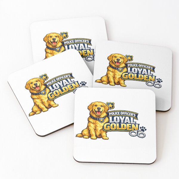 Item preview, Police Officer's Loyal Golden Retriever K9 Design designed and sold by Sahil Randhawa.