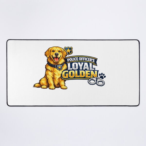 Item preview, Police Officer's Loyal Golden Retriever K9 Design designed and sold by Sahil Randhawa.