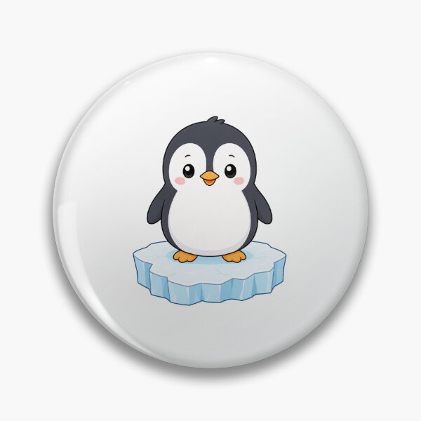 Item preview, Cute Penguin on Ice Floe Kawaii Cartoon Arctic Animal Design designed and sold by Seculinator.