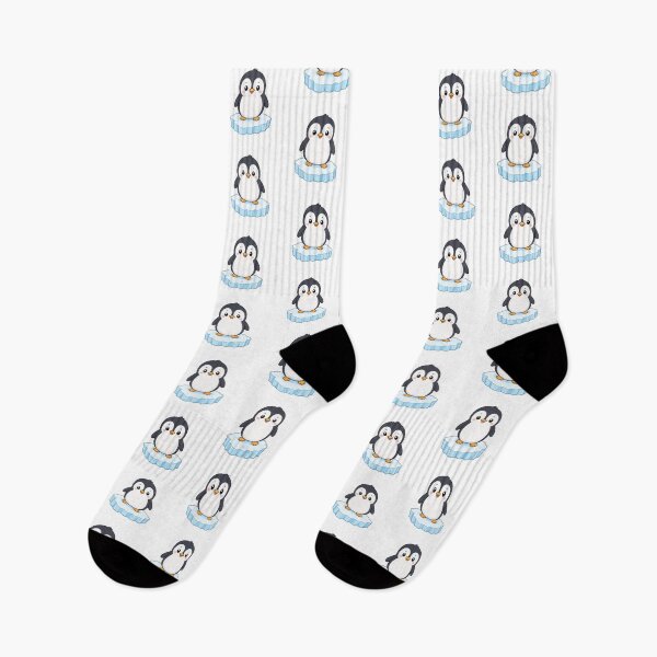 Item preview, Cute Penguin on Ice Floe Kawaii Cartoon Arctic Animal Design designed and sold by Seculinator.