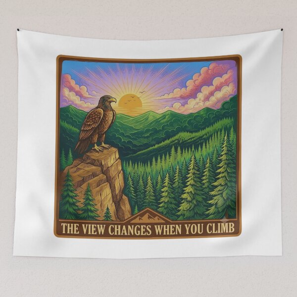 Item preview, The View Changes When You Climb Eagle Mountain  designed and sold by GabeMountainArt.