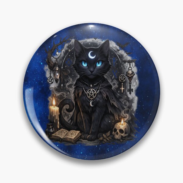 Item preview, Gothic Witchy Moon Cat - Enchanted designed and sold by MysticOzzy.