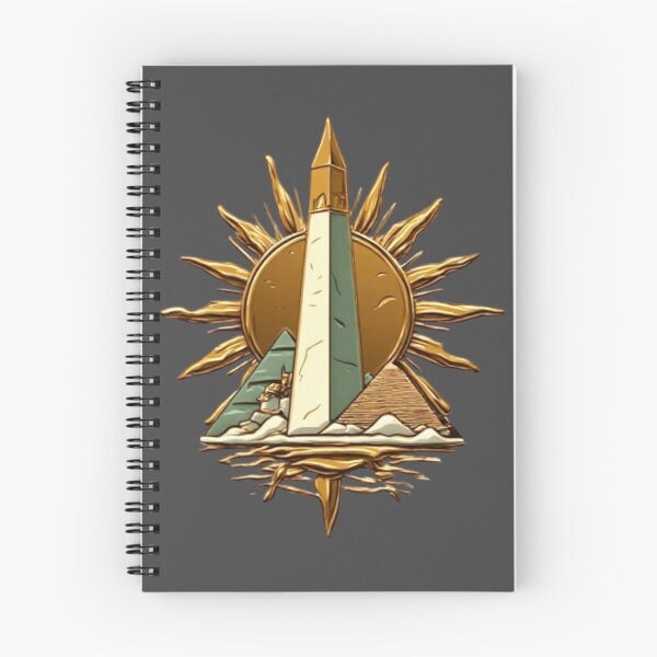 Item preview, Golden Sunburst with Obelisk & Sphinx | Elysium Echoes Icon 01 designed and sold by Shift-Bloom.