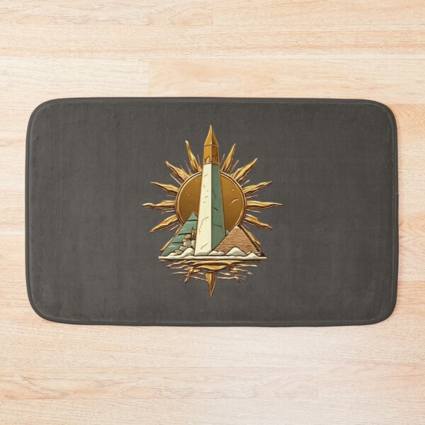 Item preview, Golden Sunburst with Obelisk & Sphinx | Elysium Echoes Icon 01 designed and sold by Shift-Bloom.
