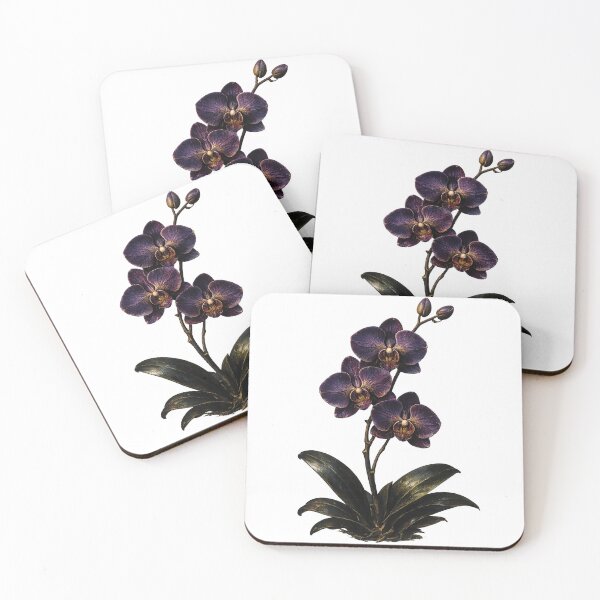 Item preview, Vintage Dark Orchid Moody Purple Gothic Botanical Art designed and sold by WERSY.