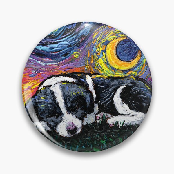 Item preview, Sleepy Border Collie Puppy Night designed and sold by AjaTrier.