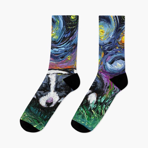 Item preview, Sleepy Border Collie Puppy Night designed and sold by AjaTrier.