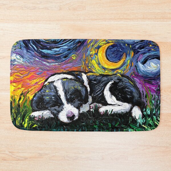 Item preview, Sleepy Border Collie Puppy Night designed and sold by AjaTrier.