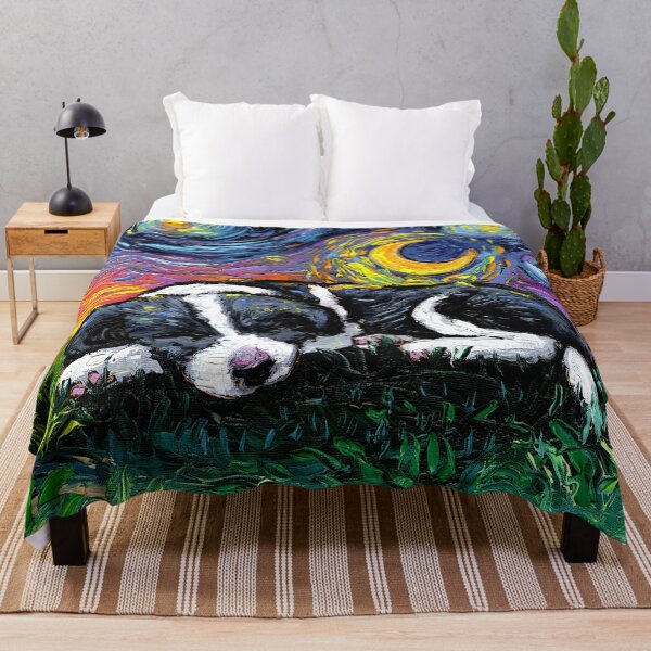 Item preview, Sleepy Border Collie Puppy Night designed and sold by AjaTrier.