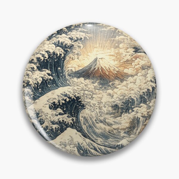 Item preview, Mount Fuji & Great Waves | Vintage Japanese Ukiyo-e Ocean Landscape Art designed and sold by MrDev.