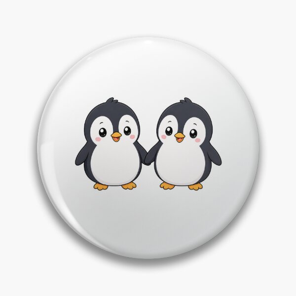 Item preview, Cute Penguin Friends Holding Hands Kawaii Cartoon Best Friends Design designed and sold by Seculinator.
