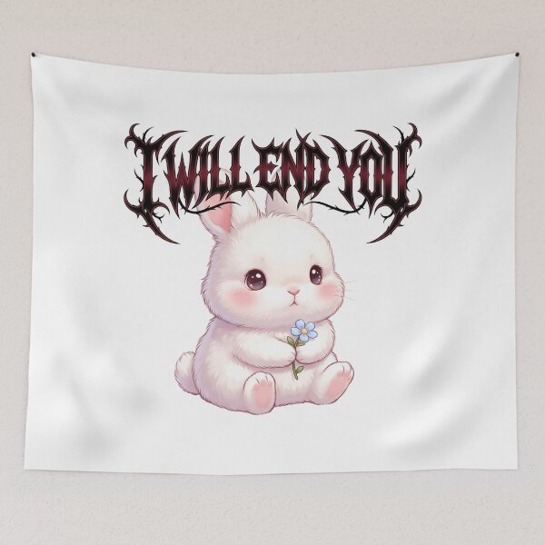 Item preview, Cute Bunny Aggressive Threat Funny Inappropriate Design designed and sold by LunaMarkos.