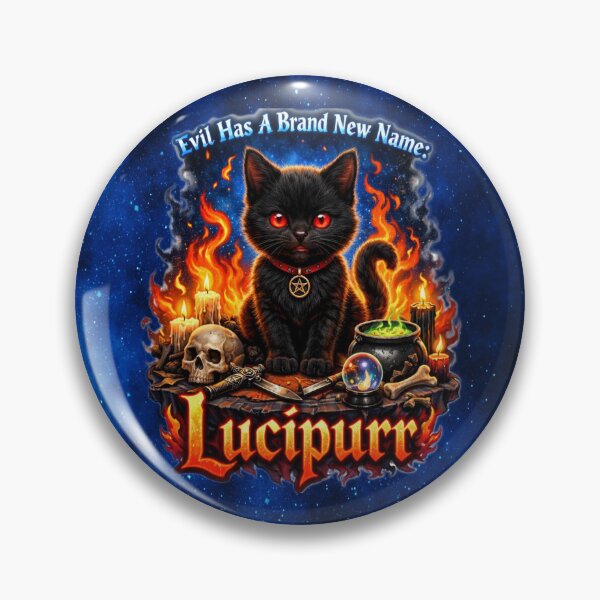 Item preview, Lucipurr – Evil Has a Brand New Name | Gothic Black Cat Occult T-Shirt Design designed and sold by MysticOzzy.